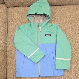 Patagonia Baby Torrentshell 3L, Hooded Lightweight Rain Jacket, Color-Aloe Green